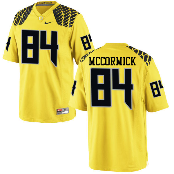 Men #84 Cam McCormick Oregon Ducks College Football Jerseys-Yellow - Click Image to Close